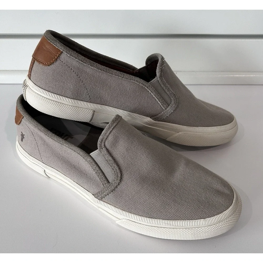 FRYE Gia Canvas Slip On Sneaker Shoes Women's Sz 8.5 Casual Flat Loafers